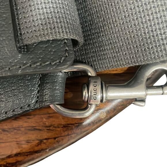 Gucci Ophidia Duffle Bag GG Supreme / Grey Coated Canvas Large with COA - Picture 11 of 15